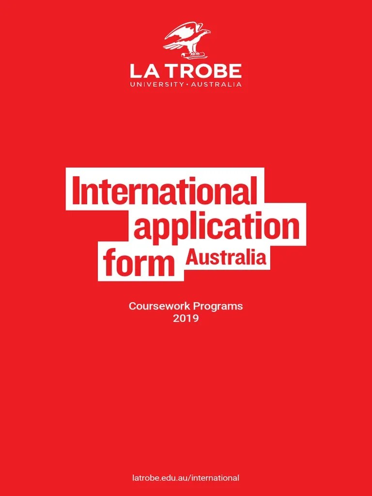 La Trobe Application Form PDF Travel Visa University And College