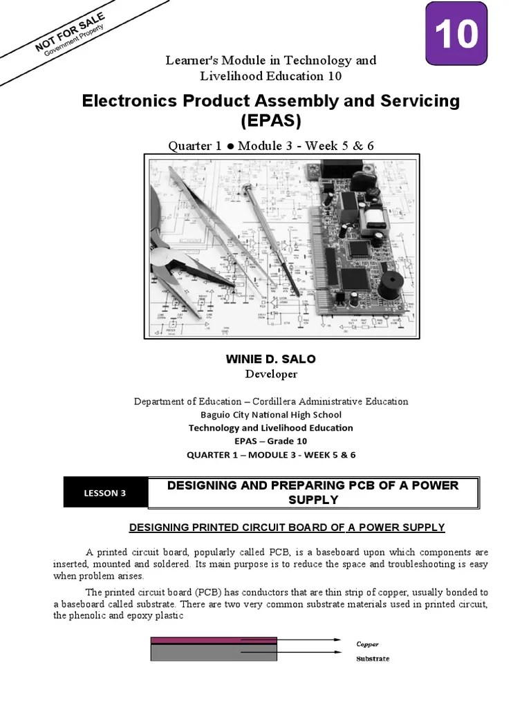 Electronics Product Assembly and Servicing (EPAS) Learner's Module in