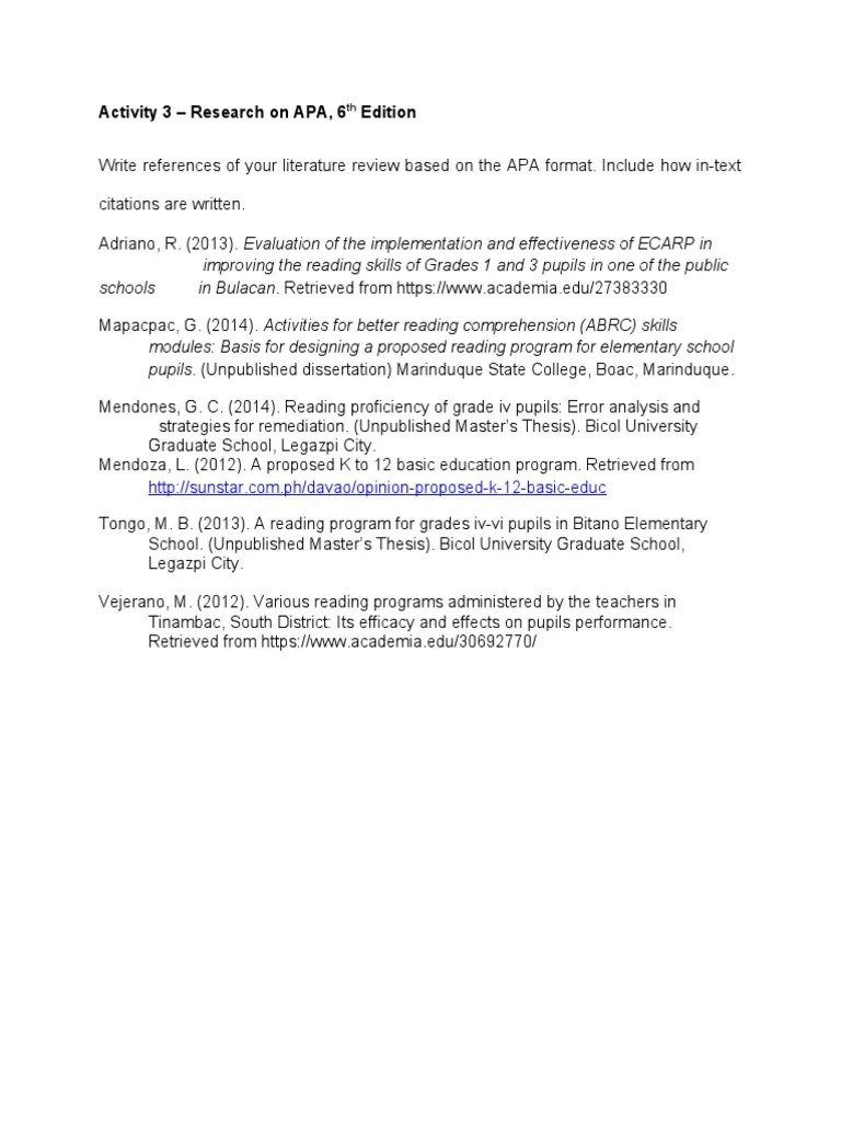 A Comprehensive Literature Review on Reading Skills and Programs Using