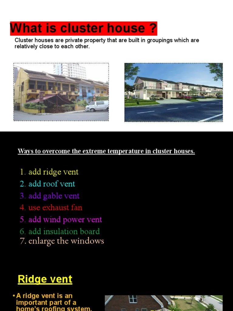 What Is Cluster House ? PDF Roof Ventilation (Architecture)