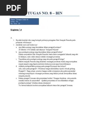 Bin Kegiatan 7.4 Dan 7.5-Tubagus Galih Muriansyak-8a-30 | PDF