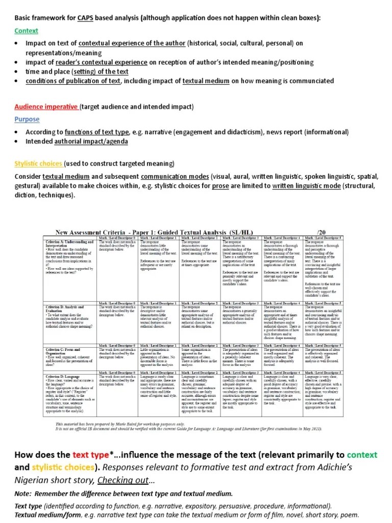 Context Basic Framework For CAPS Based Analysis (Although Application