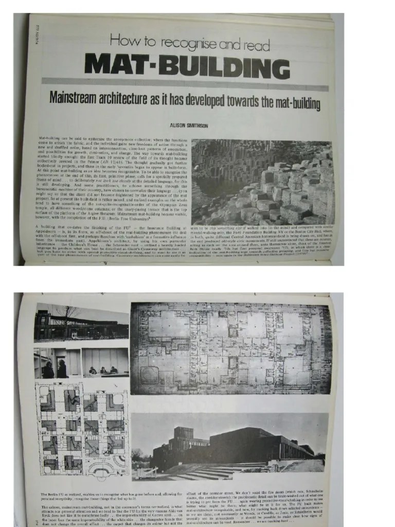 Smithson A How To Recognise and Read Mat Building PDF
