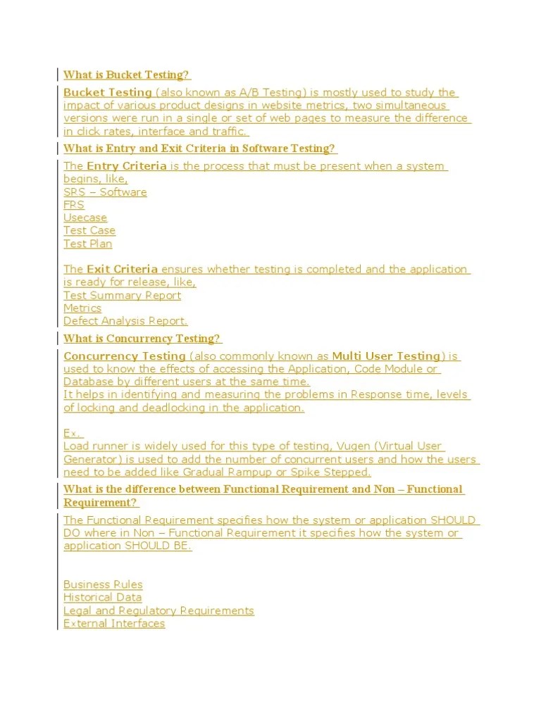 What Is Bucket Testing PDF Software Release Life Cycle Software