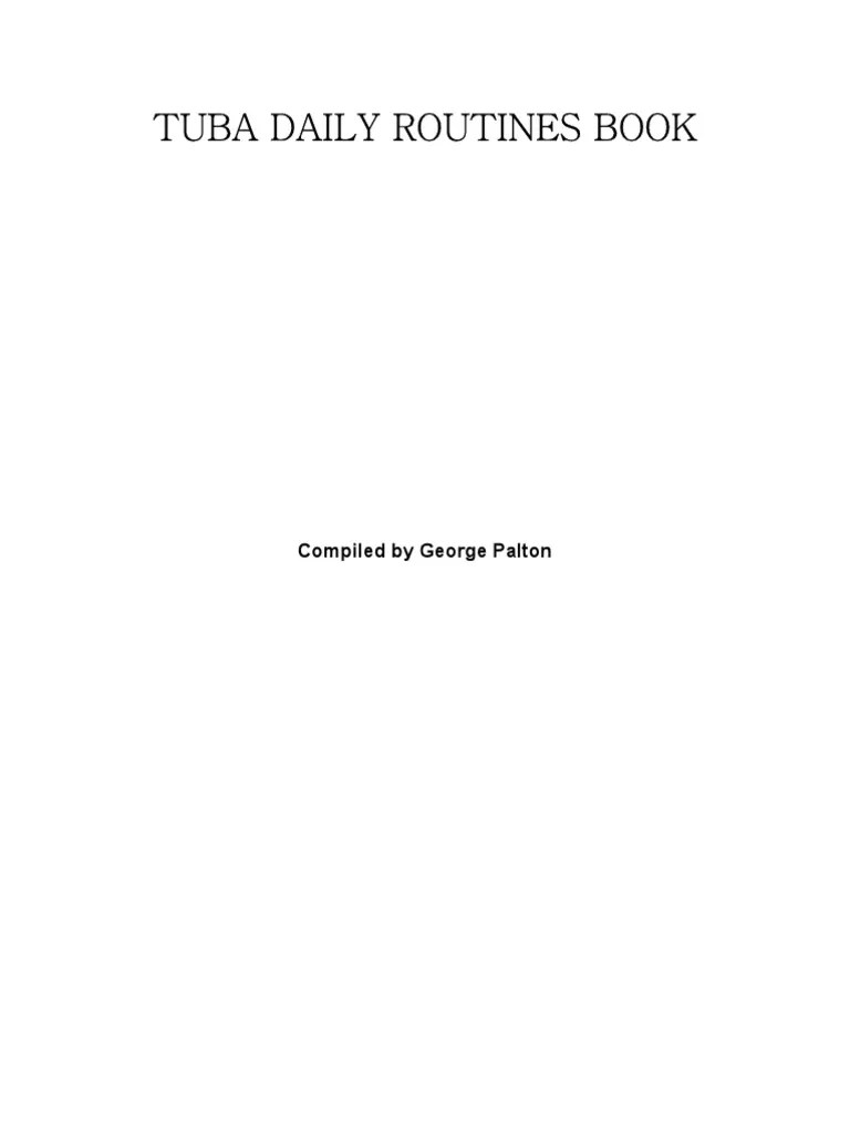 Tuba Daily Routines Book Compiled by Palton PDF Tuba Breathing