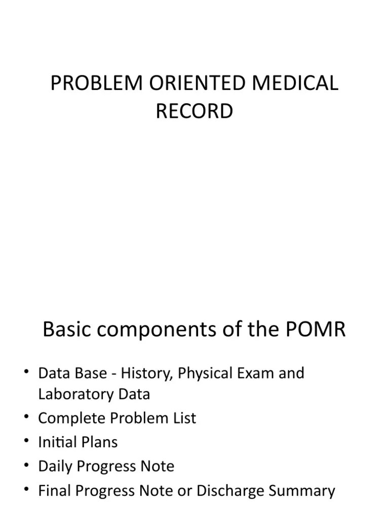Module 4 PROBLEM ORIENTED MEDICAL RECORD PDF Physical Examination