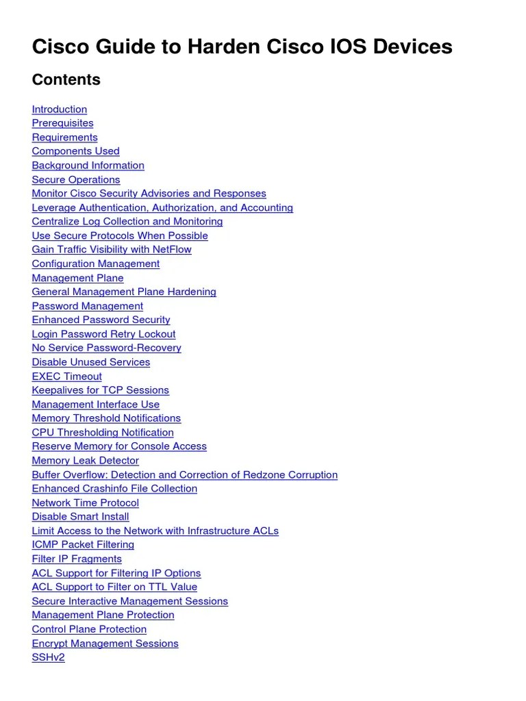 1360821 (Cisco Guide To Harden Cisco IOS Devices) PDF