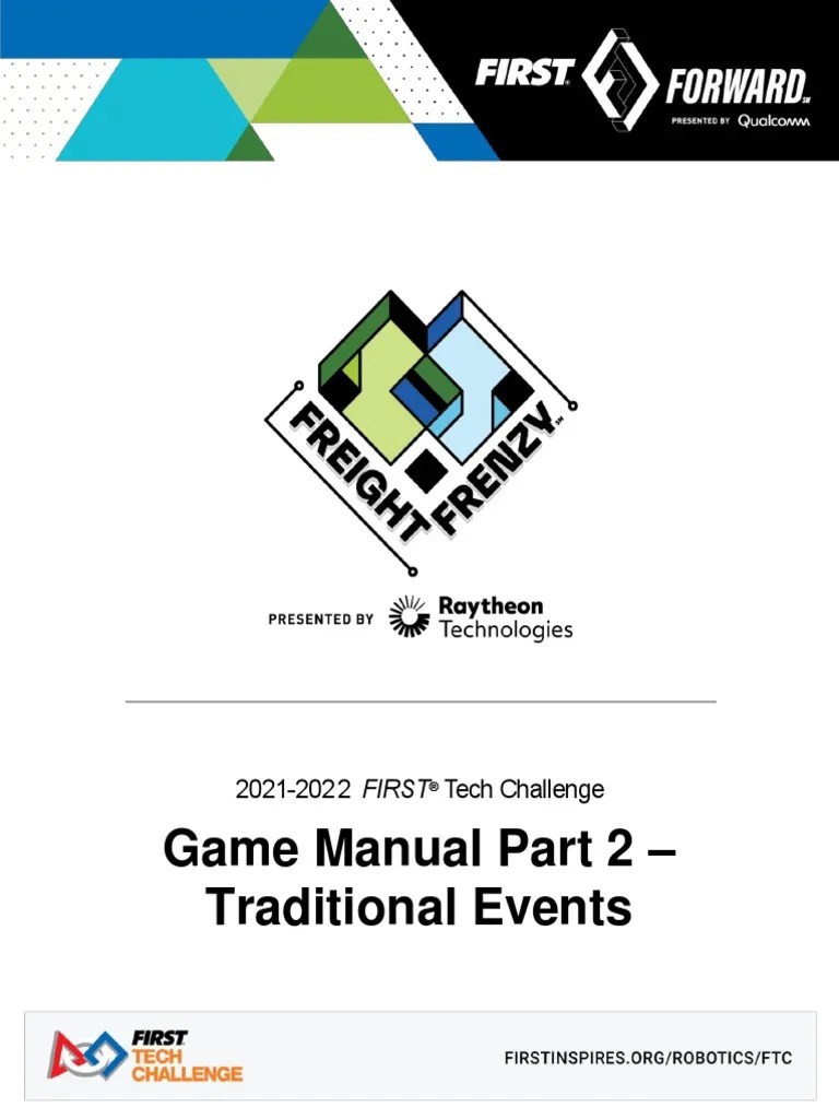 Game Manual Part 2 Traditional PDF Robot Robotics
