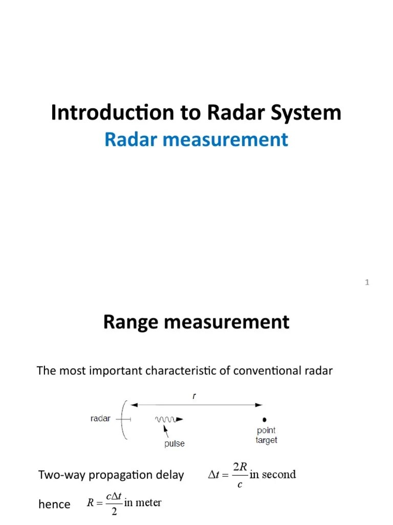 Introduction To Radar System PDF Radar Broadcast Engineering