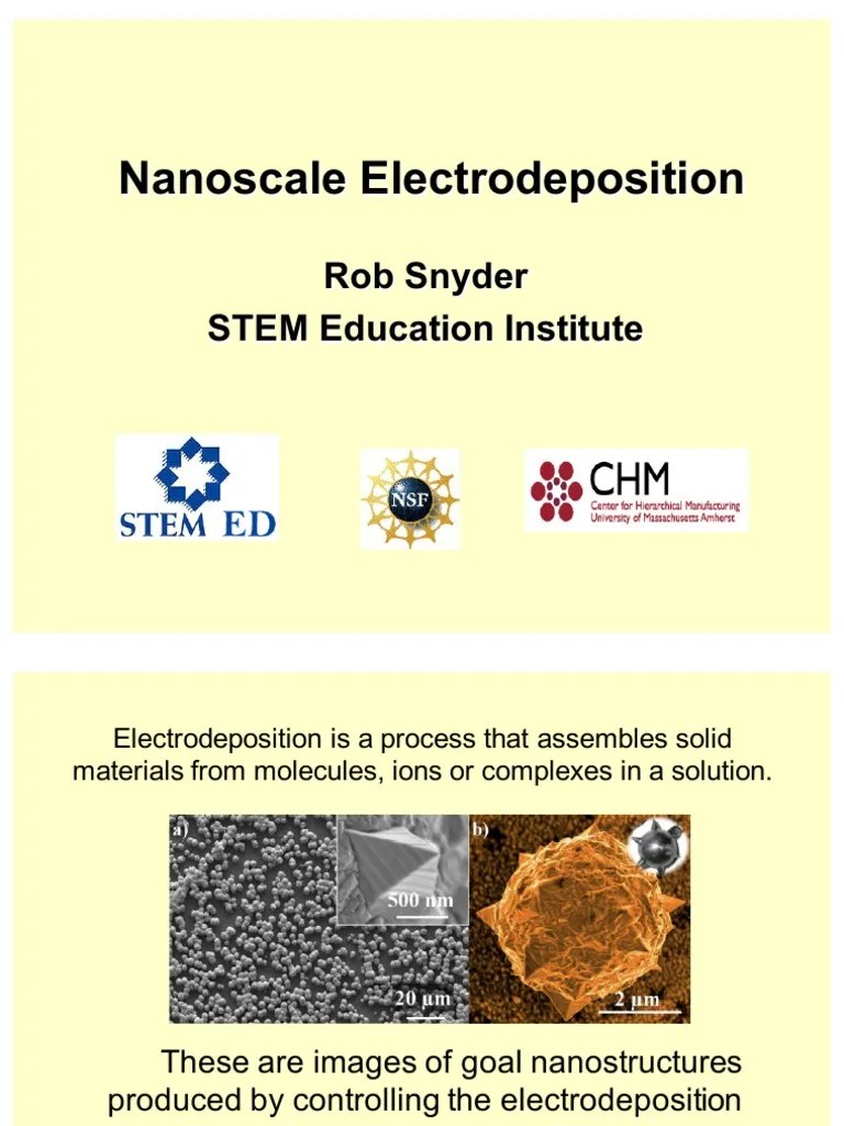 Powerpoint Electrodeposition PDF Anode Redox