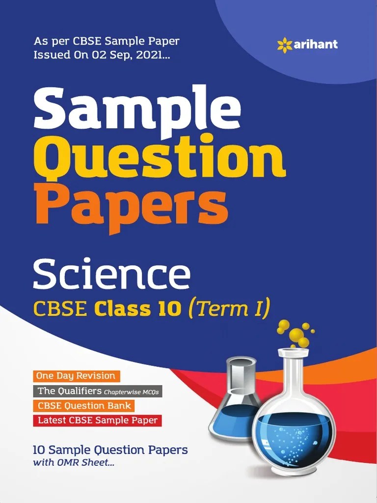 Arihant Science Class 10 Term 1 Sample Paper PDF Acid Sodium
