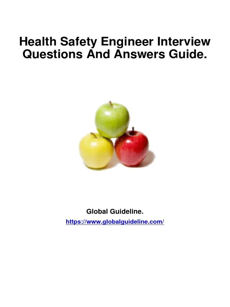 Health Safety Engineer Interview Questions and Answers Guide PDF