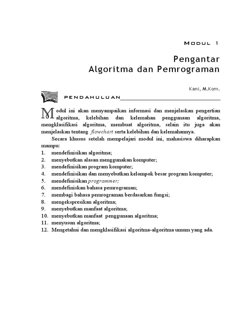 Sebutkan 5 Fungsi Algoritma Pemrograman