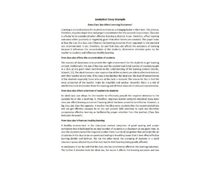 How Class Size Affect Learning PDF