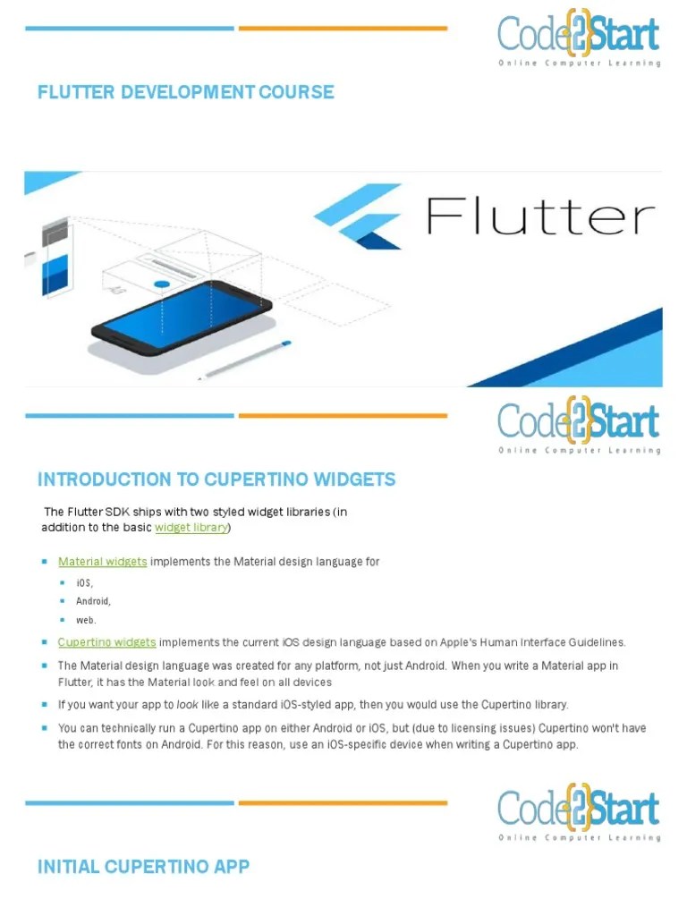 5 Flutter Cupertino Widgets PDF