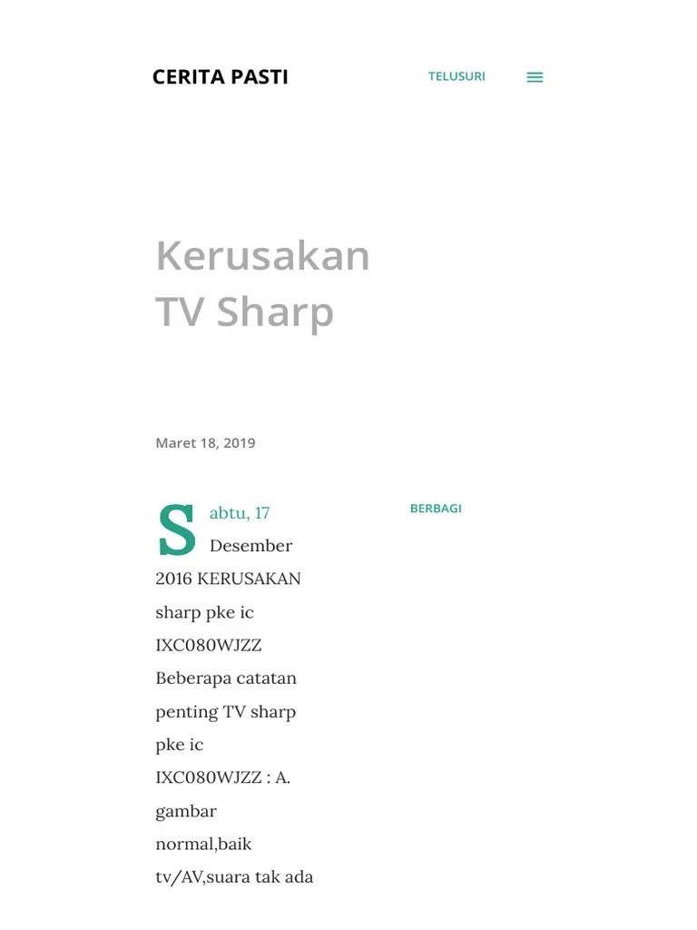 Kerusakan TV Sharp PDF