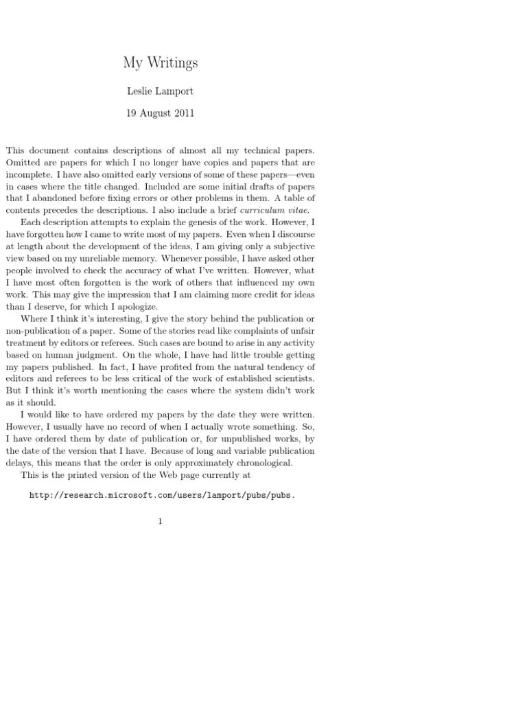 Time, Clocks, and The Ordering of Events in A Distributed System