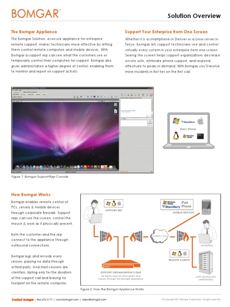 Bomgar Product Overview PDF Server Radius