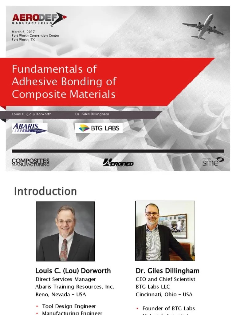 AeroDef 2017 Fundamentals of Adhesive Bonding of Composite Materials