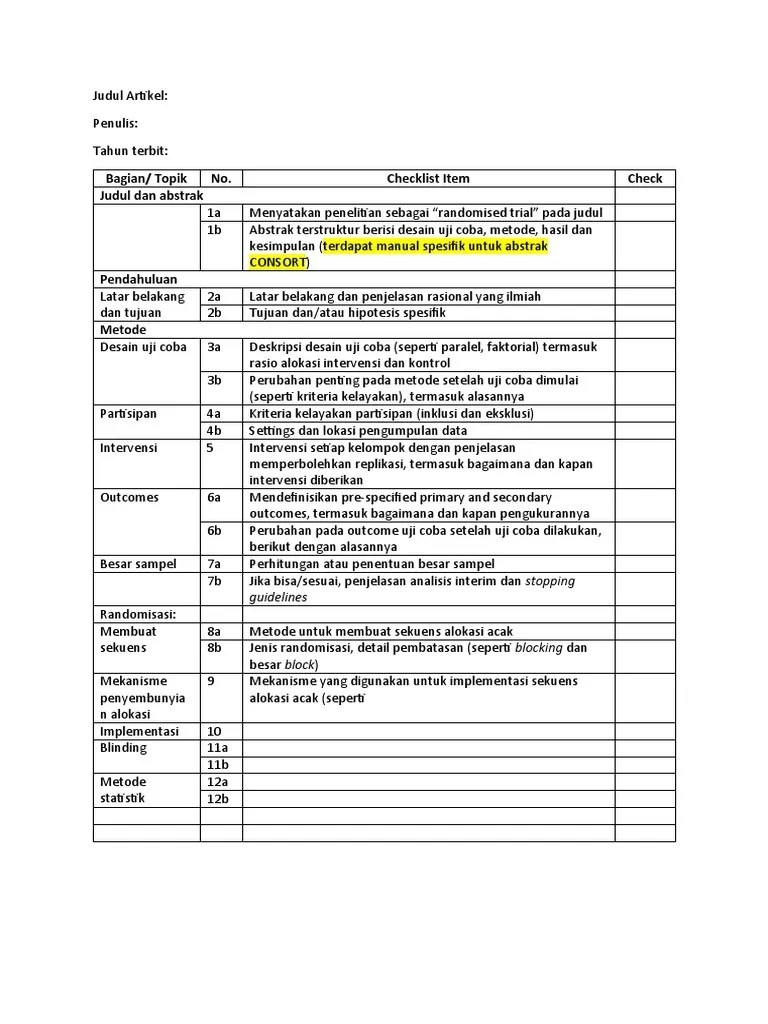 CONSORT Checklist in PDF