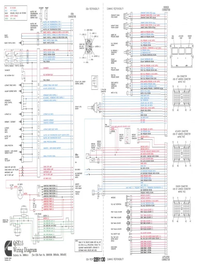 Cummins QSX15 Elec. Schematic and Fault Codes PDF
