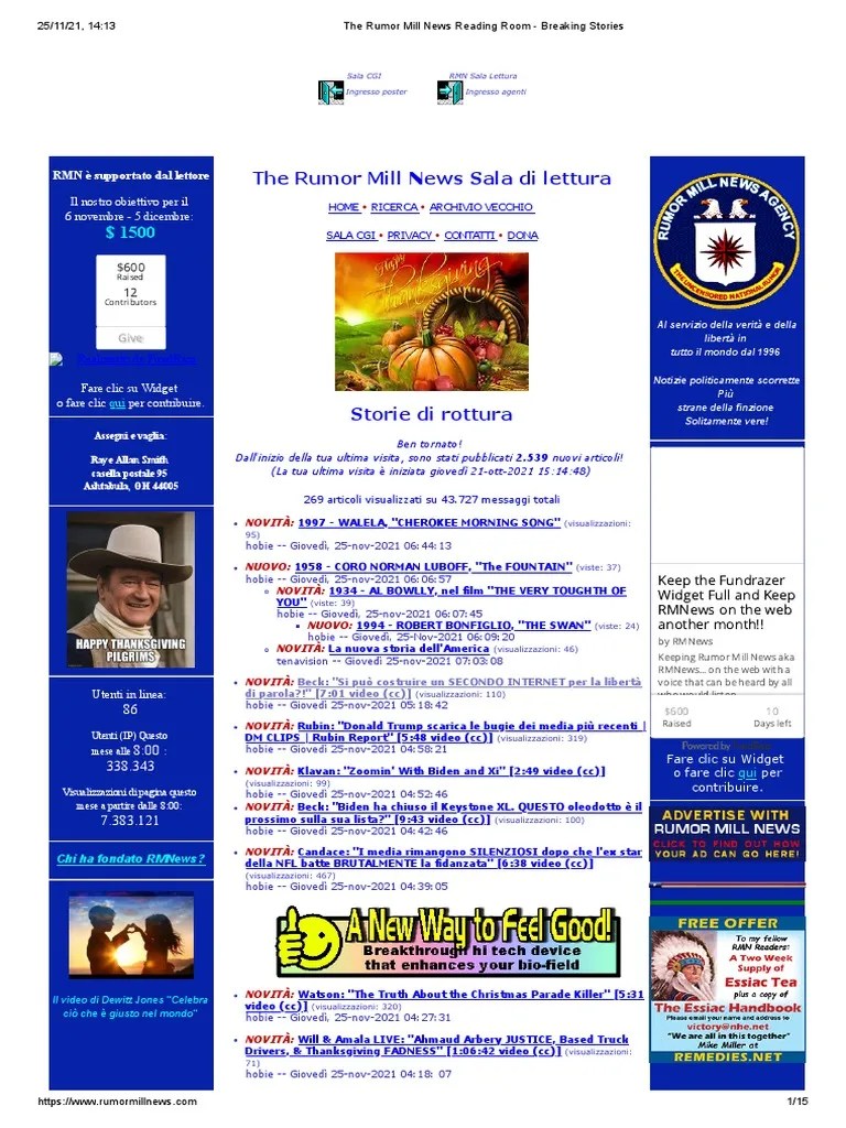 The Rumor Mill News Reading Room Breaking Stories PDF