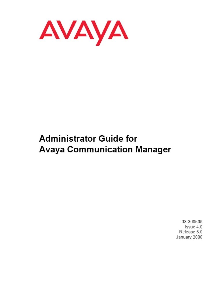 Avaya Communications Manager Admin Guide Computer Terminal Command