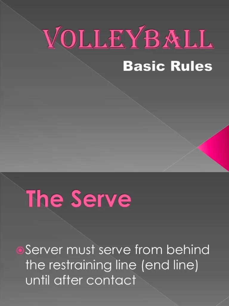 Volleyball Basic Rules PDF