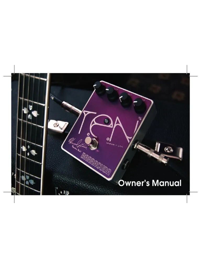 Barracuda Guitar Pedal User's Manual PDF