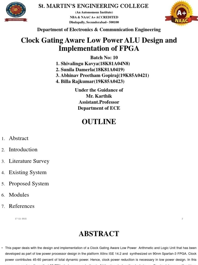 Zeroth Review PPT Template 15.11.21 PDF Electrical Engineering