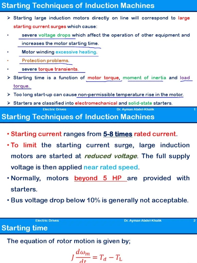 Starting Techniques for Large Induction Motors A Comparison of Auto Transformer