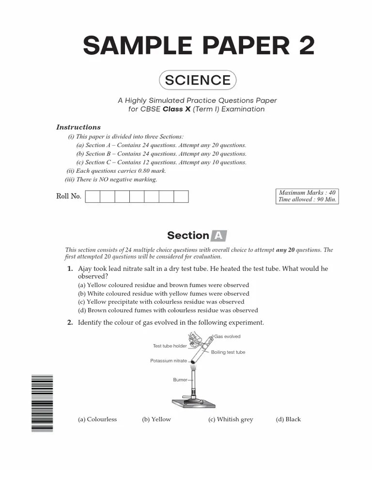 Dhruv Tuition Classes ClassX Science Term1 Sample Paper 2 PDF