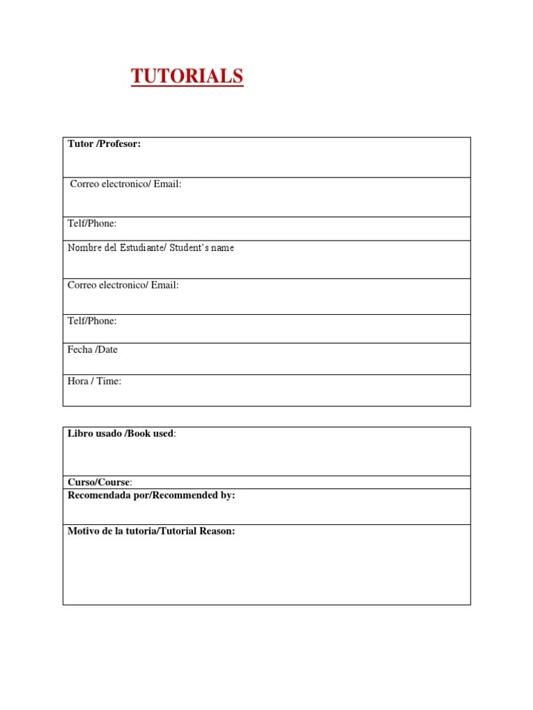 Tutorial Template PDF