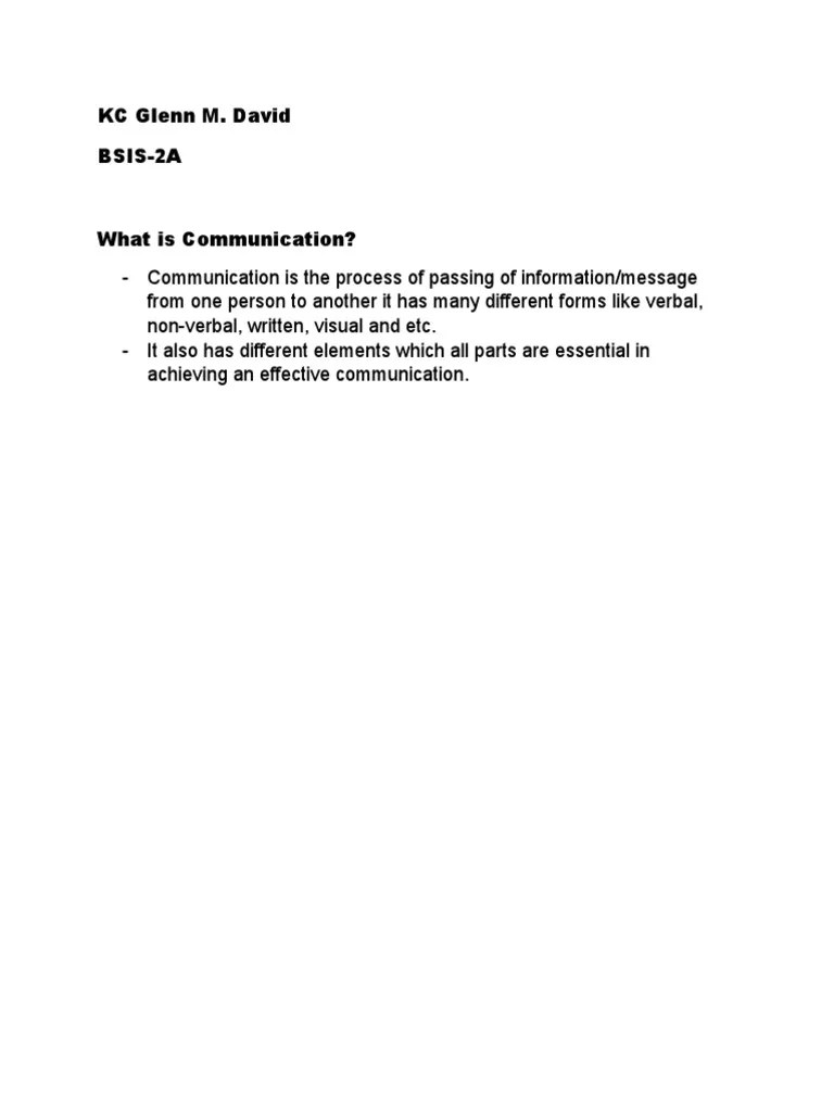 What Is Communication PDF