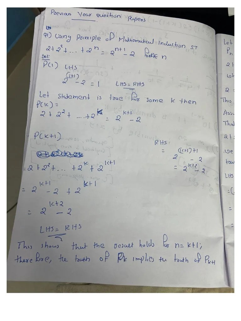 Induction BCA Maths Notes PDF