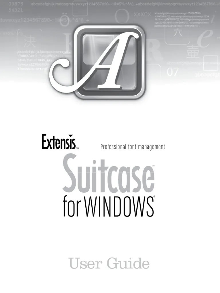 Extensis Suitcase User Guide PDF Microsoft Windows Computer
