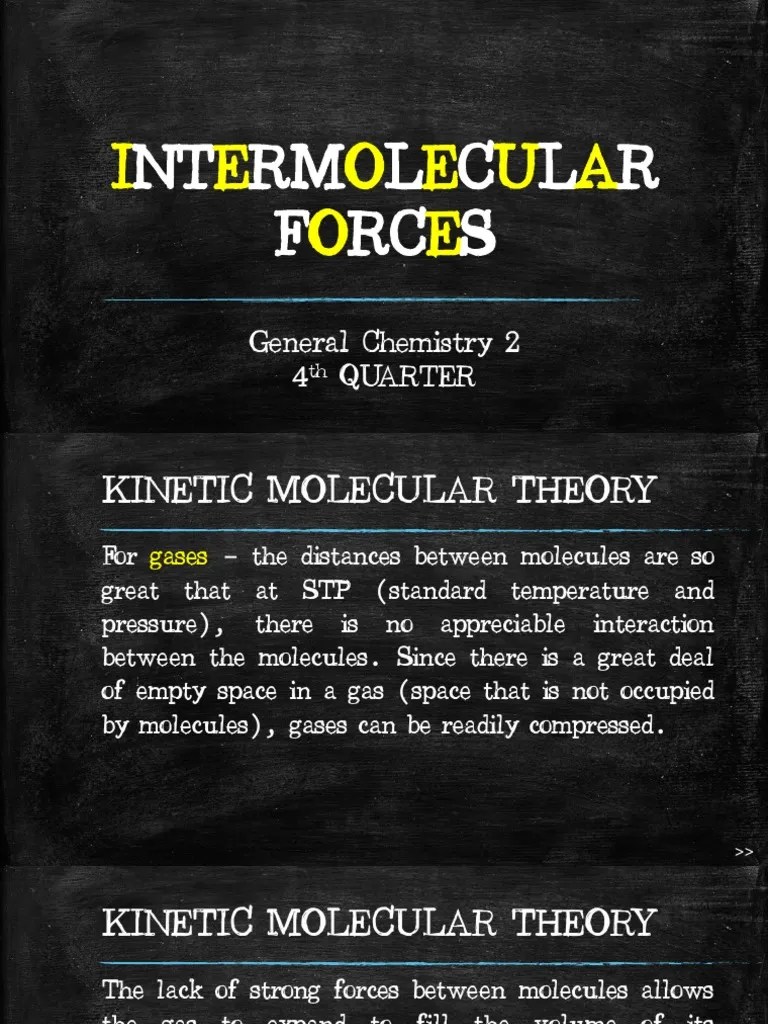 Module 4th Intermolecular Forces Student | PDF | Intermolecular Force