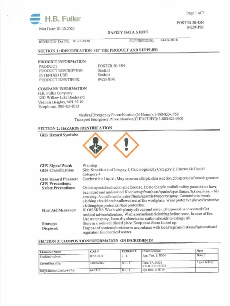 Msds Joint Sealant PDF