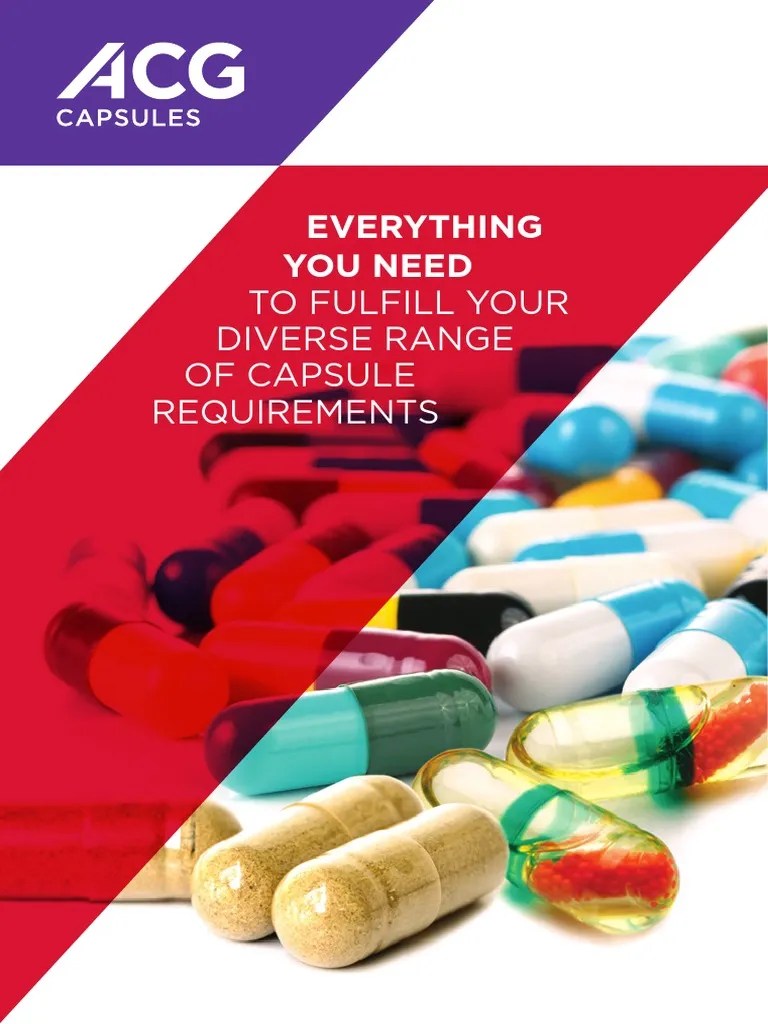 ACG Capsule Range Brochure 2019 PDF Pharmaceutical Formulation
