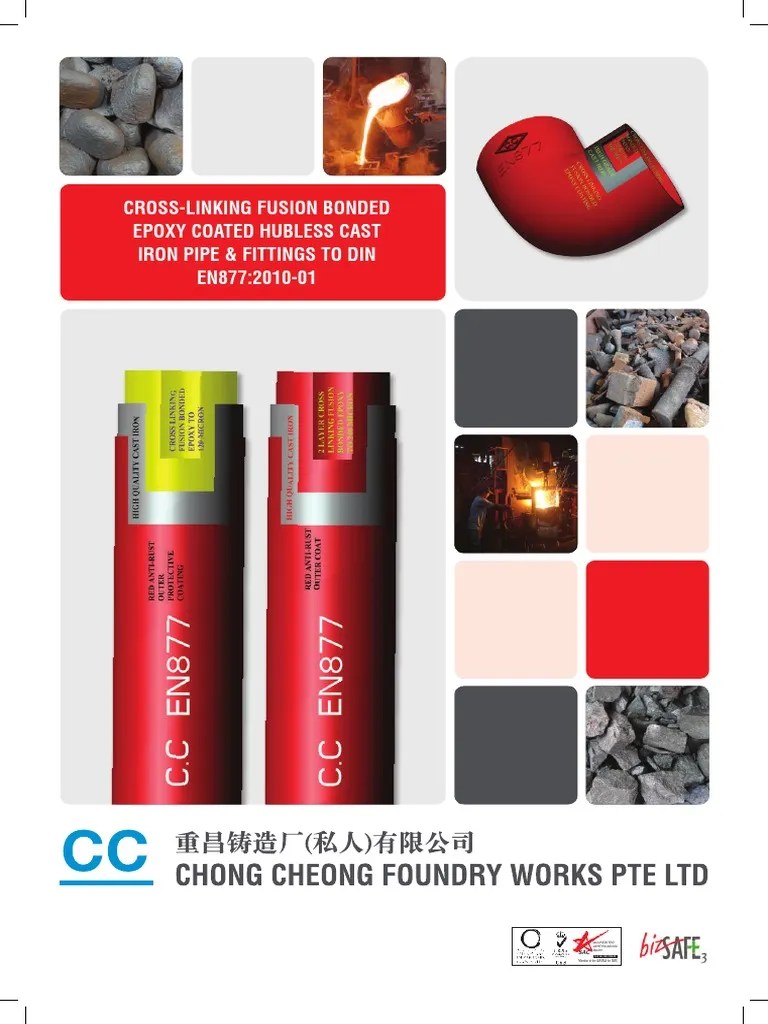 Cross Linking Fusion Bonded Epoxy Coated Hubless Cast Iron Pipes