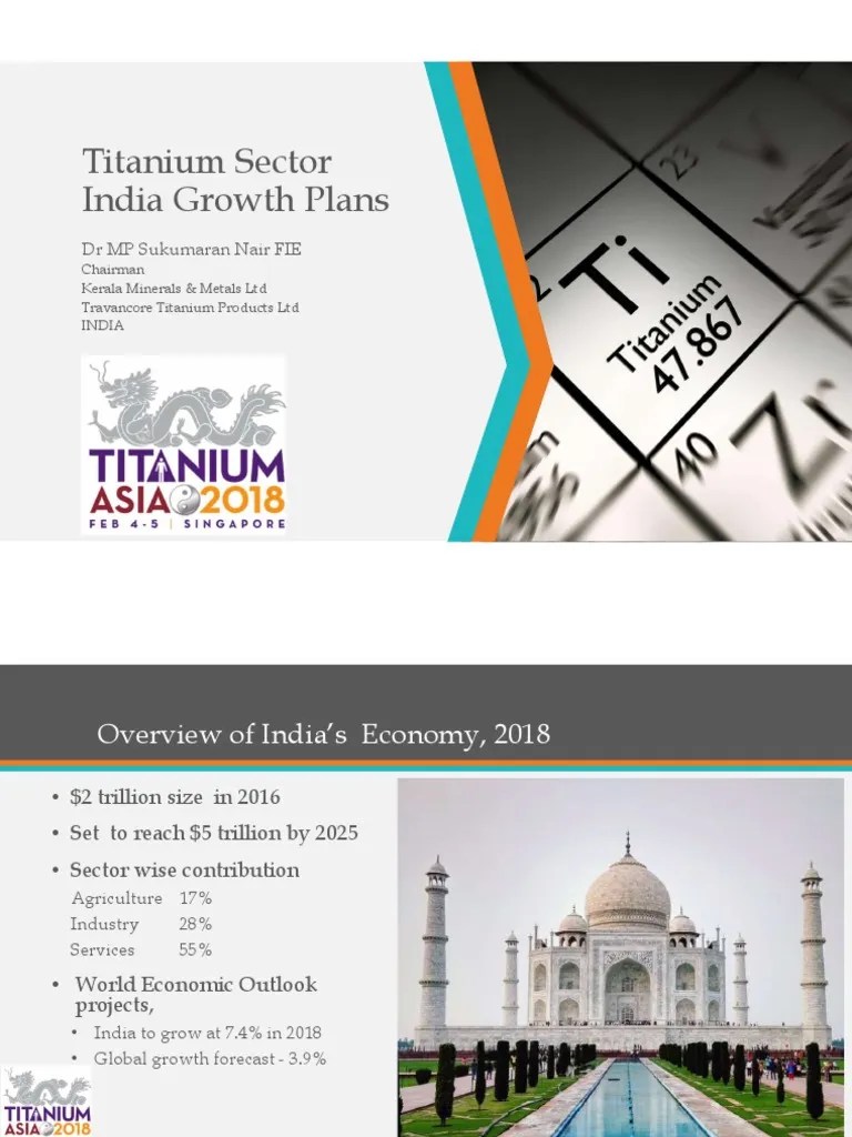 Titanium Sector India Growth Plan PDF Titanium Titanium Dioxide