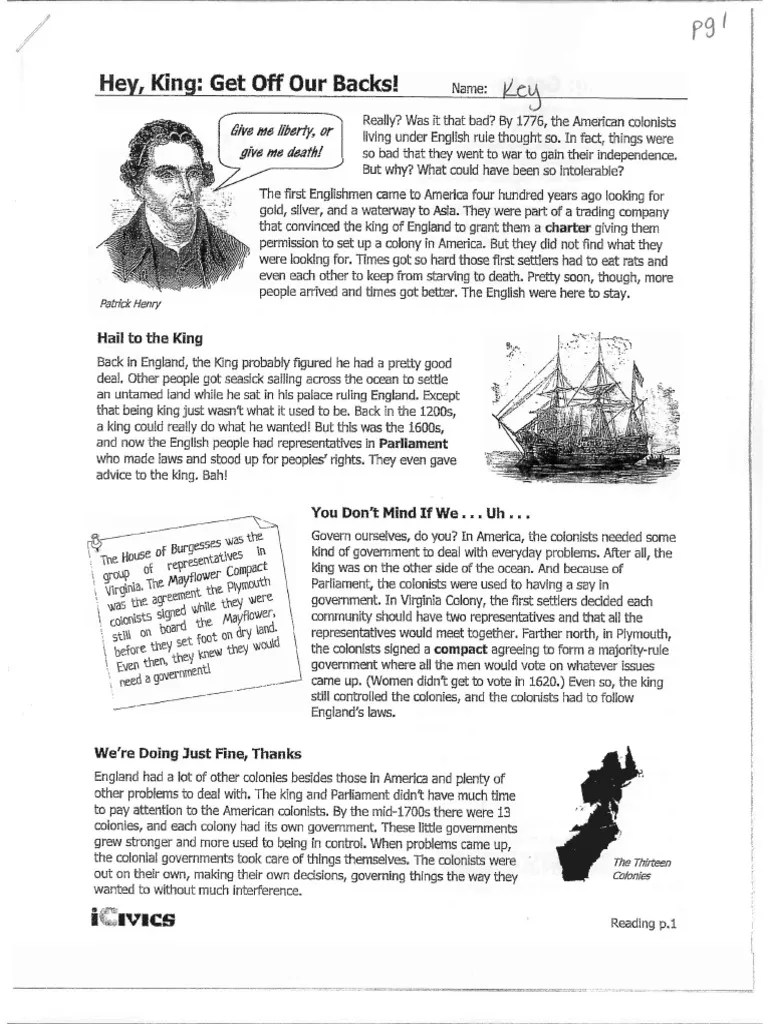 Hey King Get Off Our Backs KEY PDF