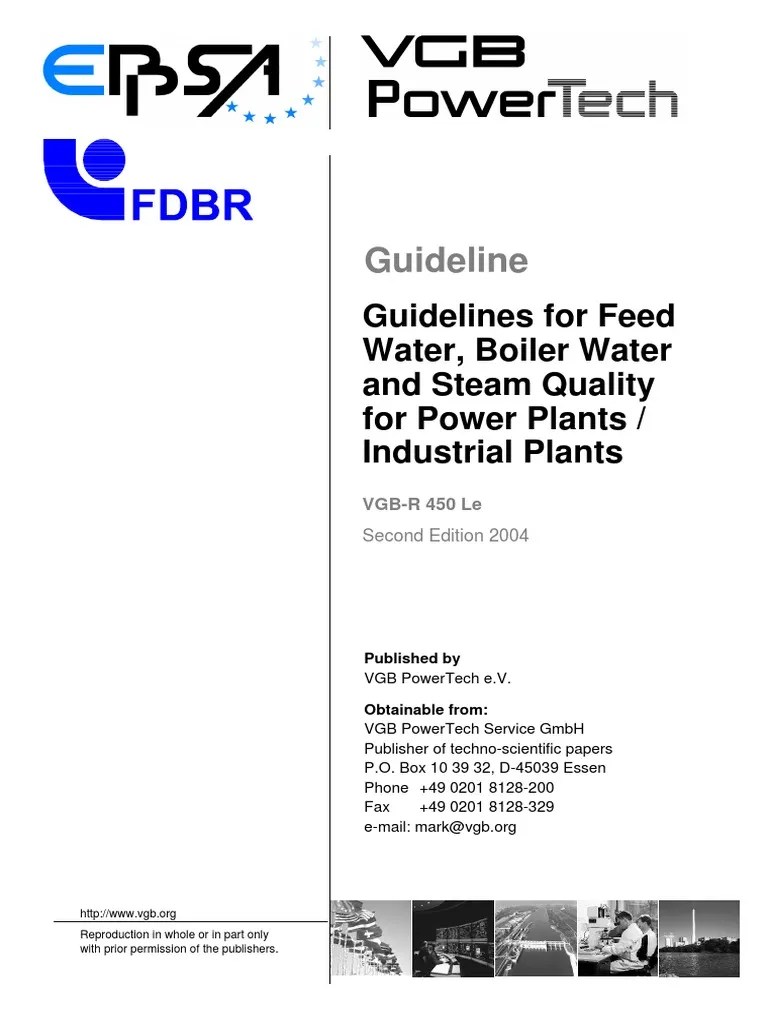 Guidelines For Feedwater PDF Boiler Water