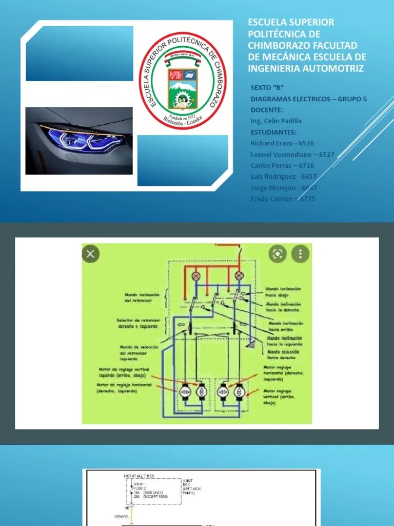 Diagrama Eléctrico de Espejos Retrovisores - GRUPO 5 | PDF