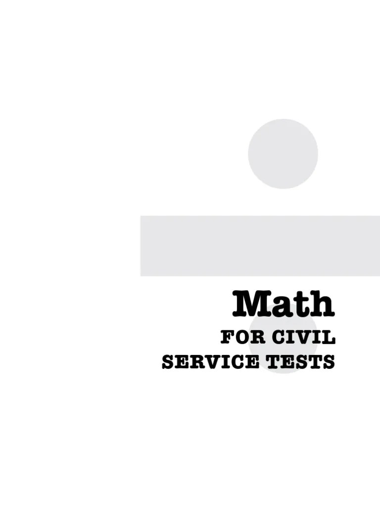 CIVIL SERVICE CSCmath For Civil Service Tests PDF General Schedule