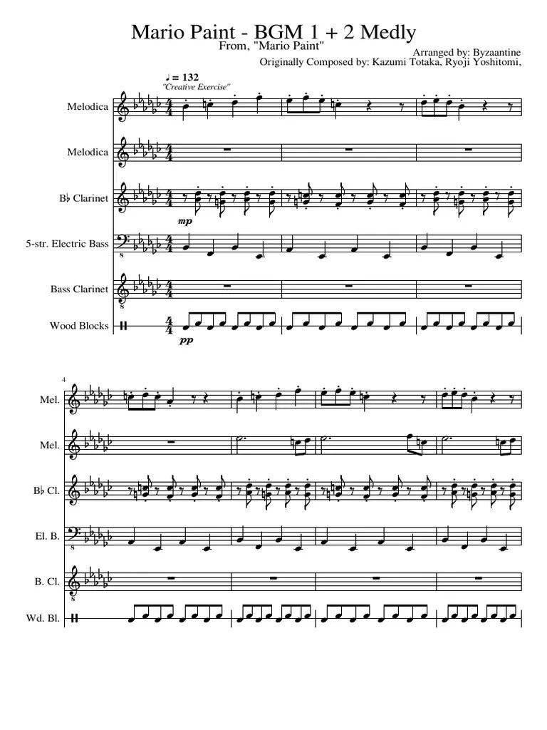 Mario Paint BGM Medly PDF