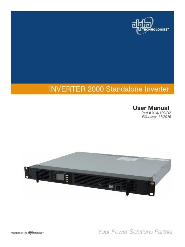 INVERTER 2000 Standalone Inverter User Manual PDF Power Inverter