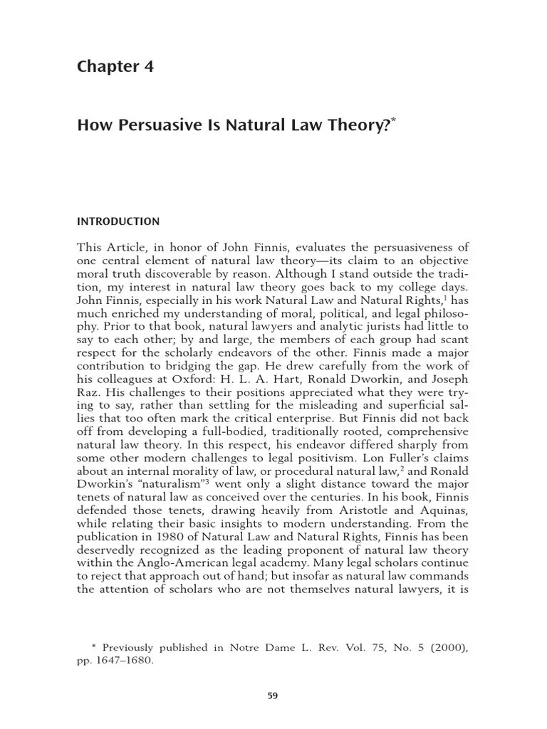 How Persuasive Is Natural Law Theory Kent Greenawalt PDF Natural