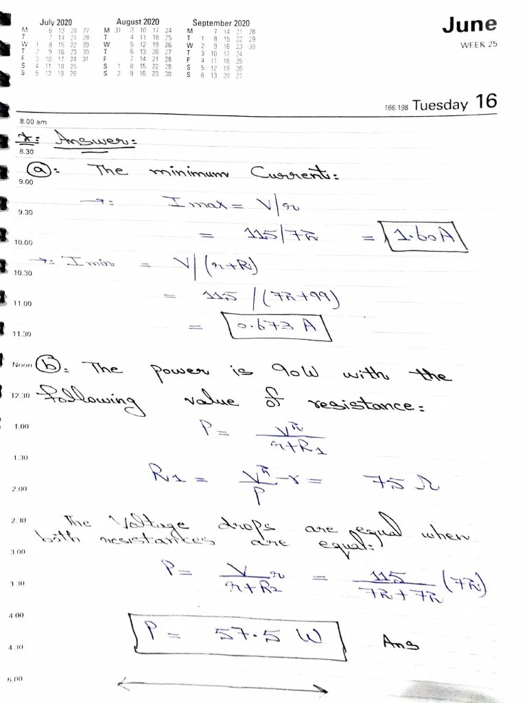 Rheostat Resistance Problem PDF