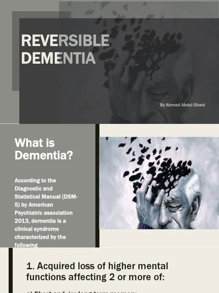 Reversible Dementia by Ahmed Abdul Ghani PDF Dementia Hypothyroidism